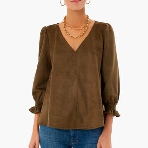 Tuckernuck Joh Long Sleeve V-neck Easton Blouse